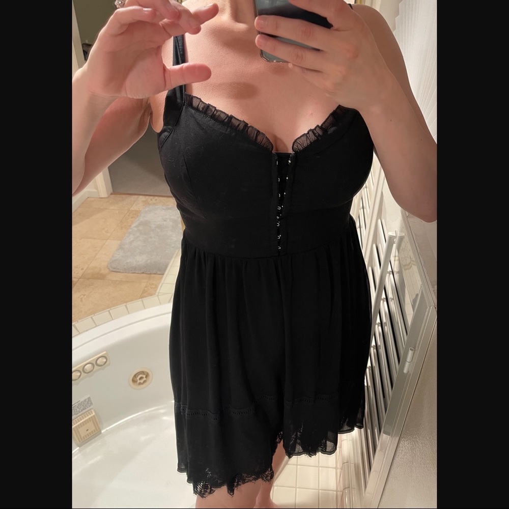 Goth Lace Underlined Corset dress